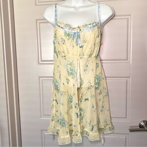 Fairy Cottage Floral Yellow and Blue Camisole Top